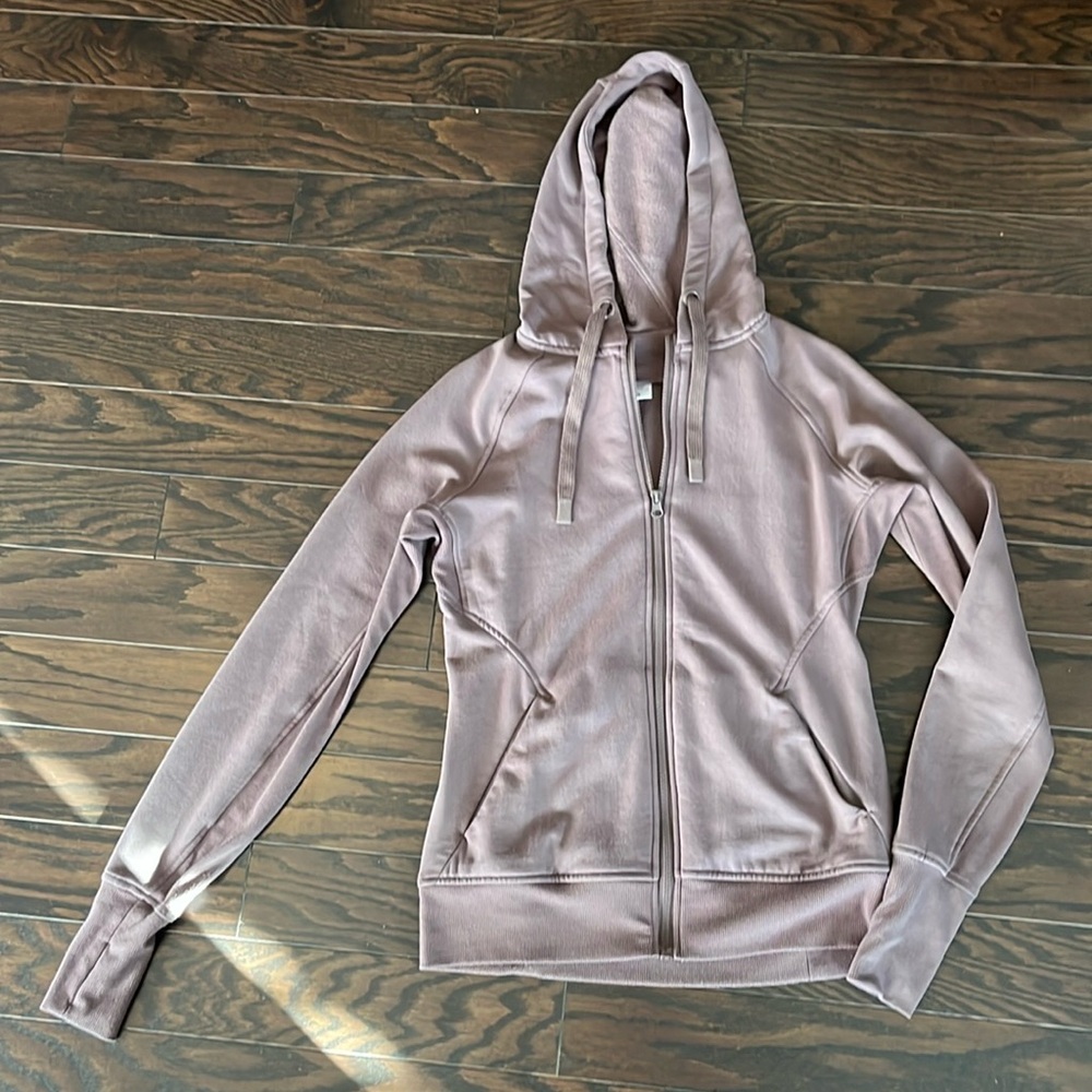 Jockey brown zip up hoodie size small